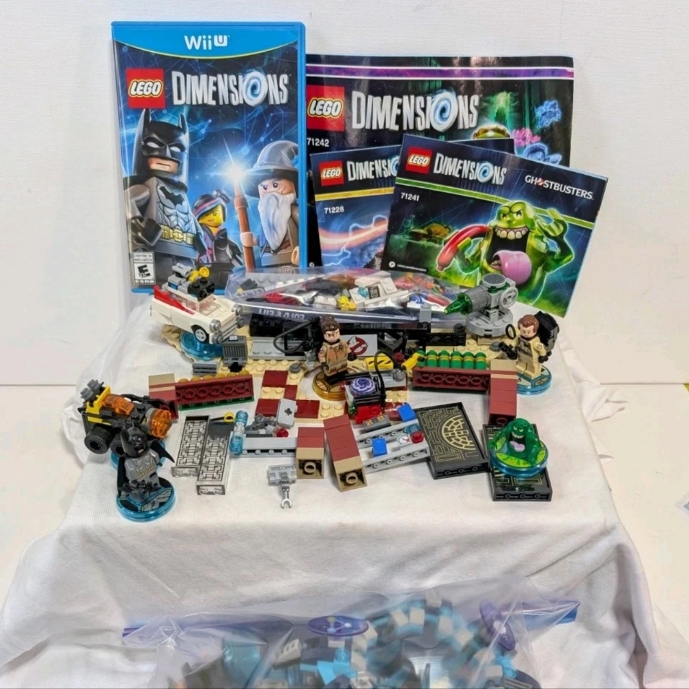 Huge Lego Dimensions Lot Ghostbusters Wii U Game Slimer Portal Batman Ecto-1